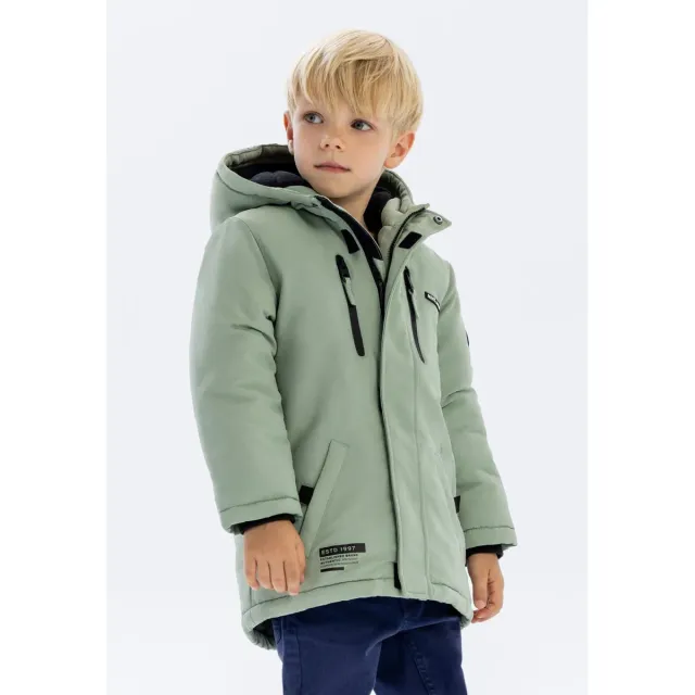Minoti 41083 parka grå hætte til drenge
