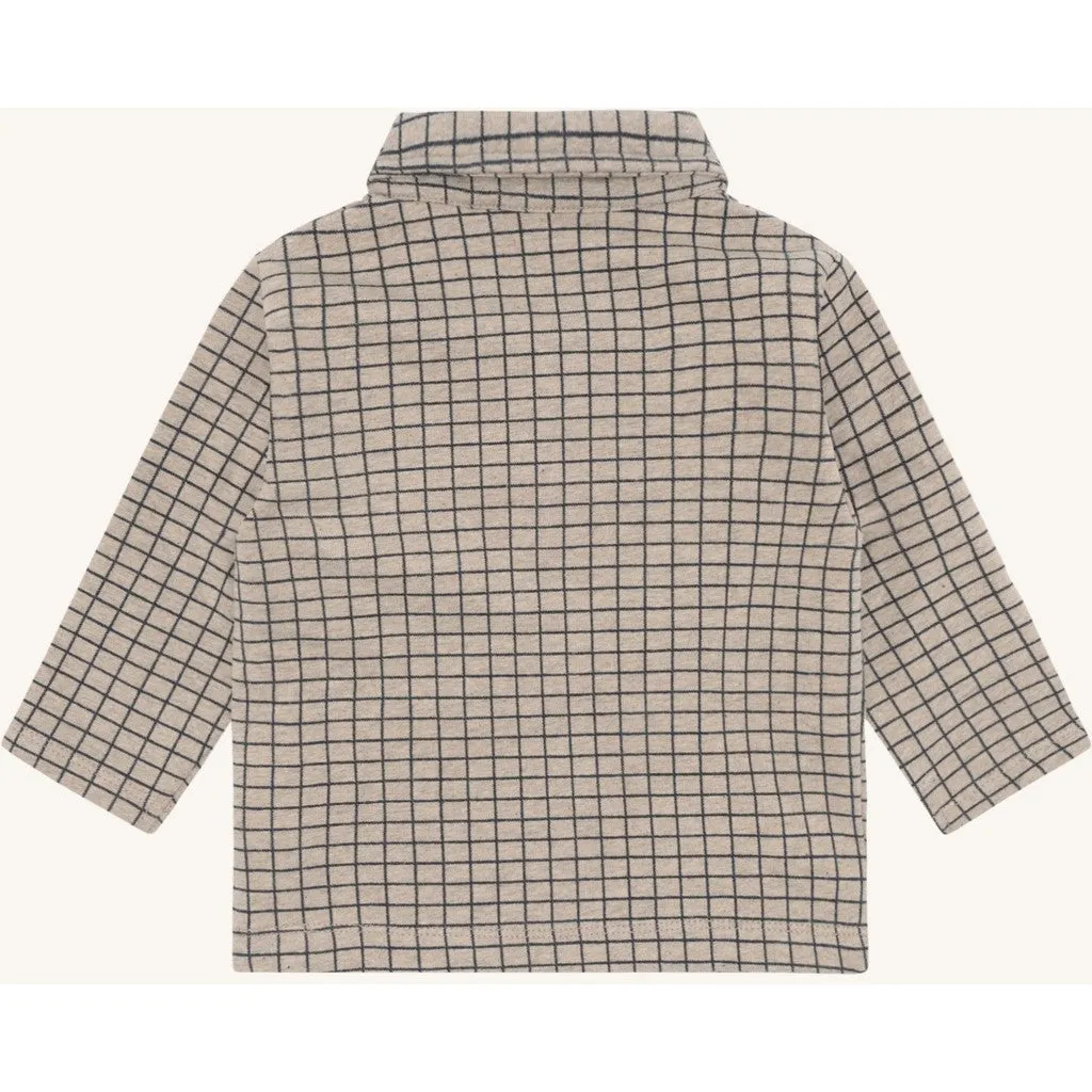 Hust & Claire Sofus Check sweatshirt Biscuit blød