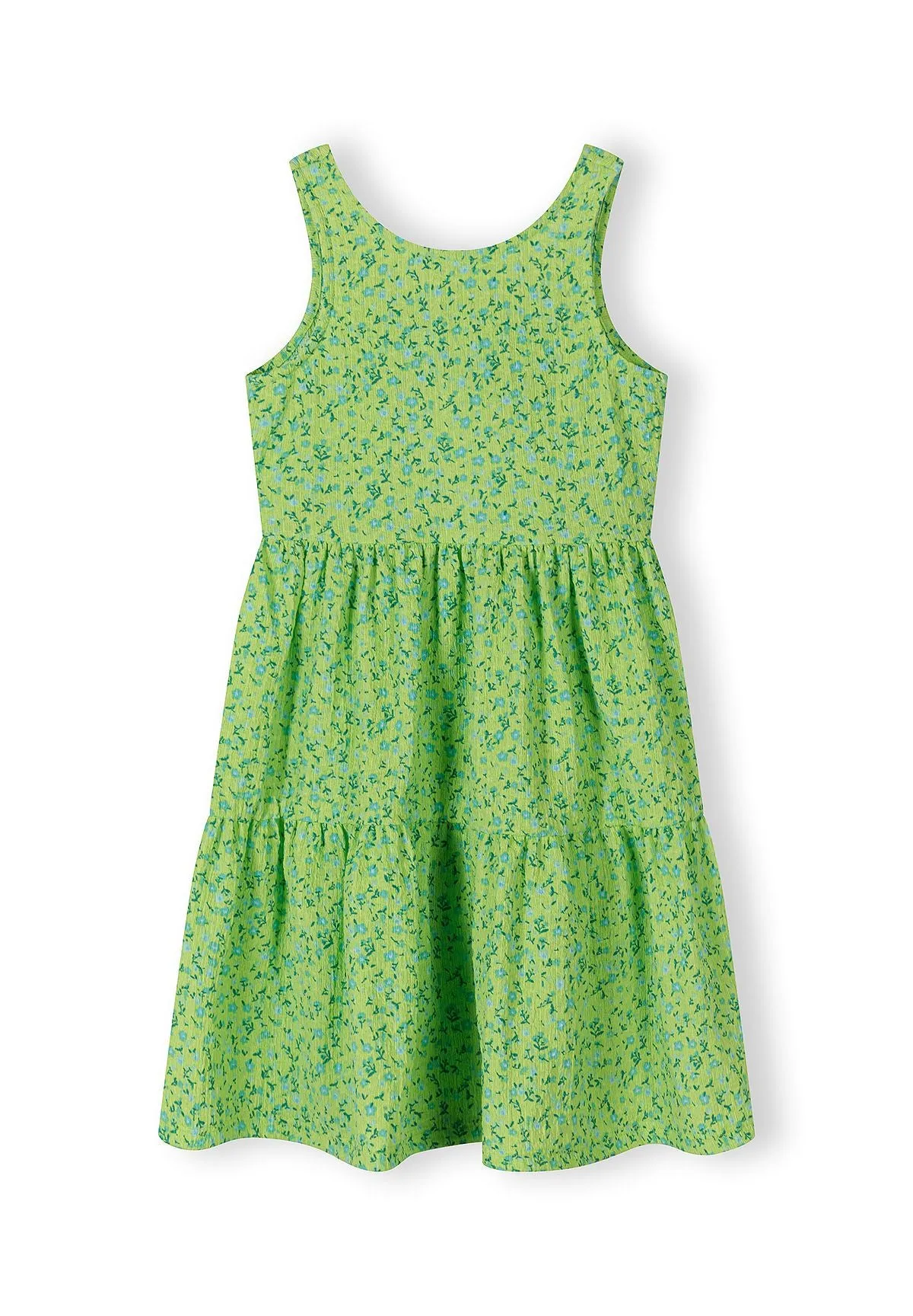 Minoti 44639 kjole grøn blomstret jersey