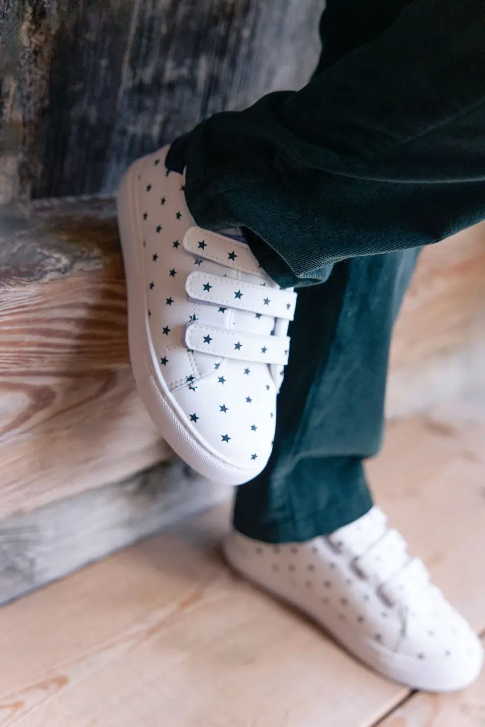 Bonton Basil sneakers 27 sort læder stjerner