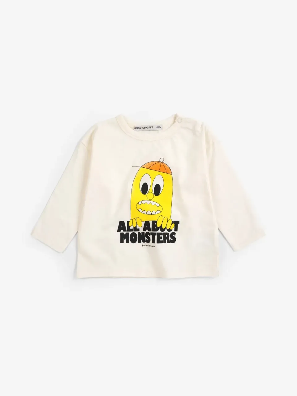 Bobo Choses Bigtooth Lemon t-shirt offwhite 12M øko