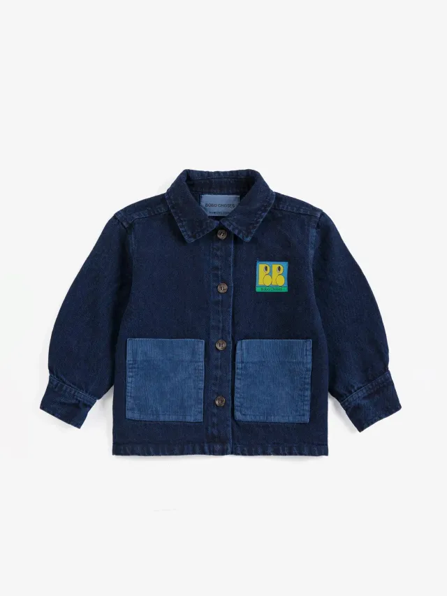 Booo Bo Choses Tag denimskjorte midnatsblå baby