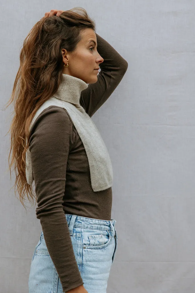 MarMar Tamra uld pointelle t-shirt Terre brun