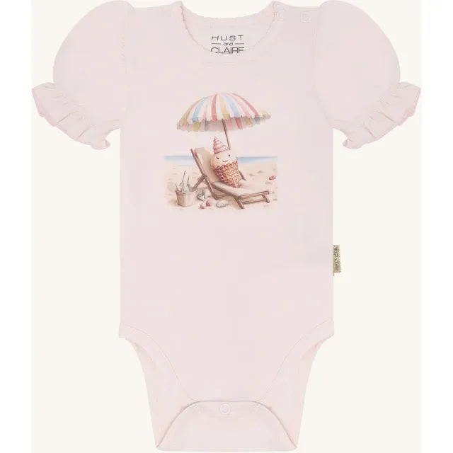 Hust & Claire Britt Sunny body Quartz kort ærme bomuld