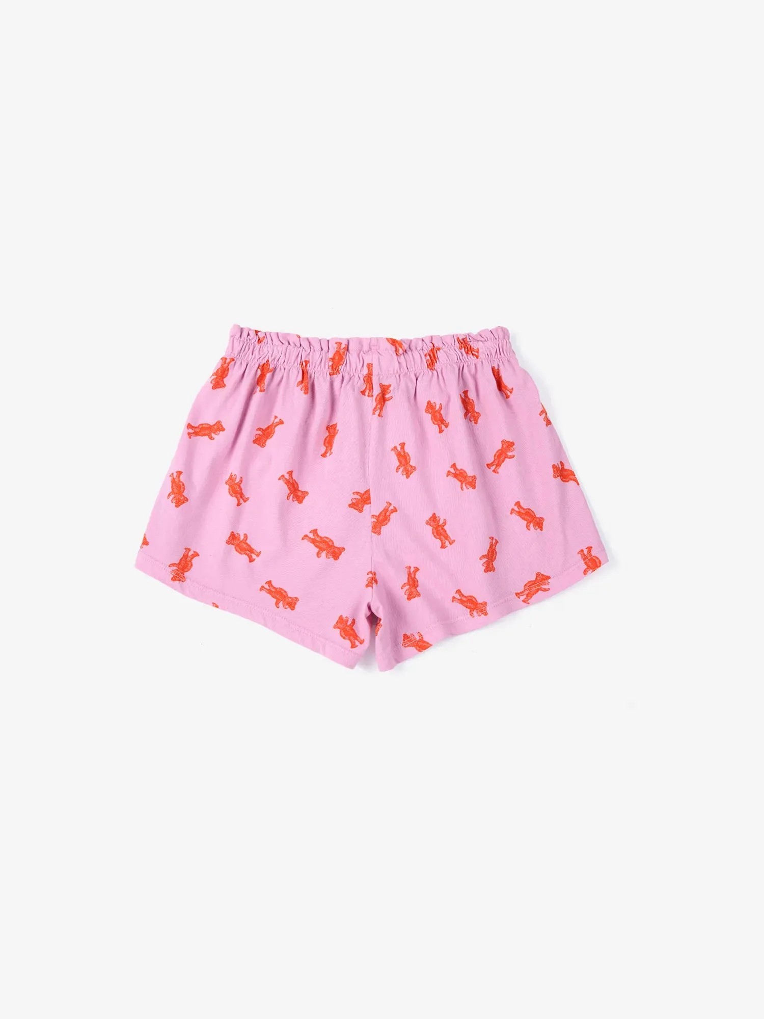 Bobo Choses Softpaw Monster All Over shorts lyserød økologisk bomuld