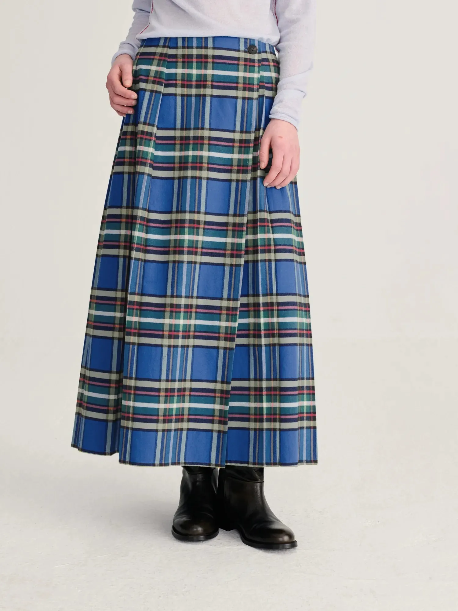 Bobo Choses All About Monsters Tartan nederdel blå