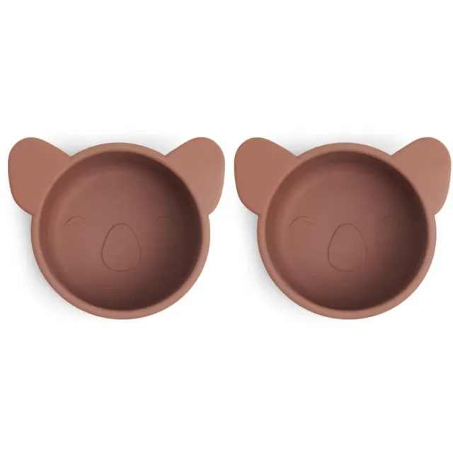 nuuroo Rosa snackskål Mahogany silikone 2 stk
