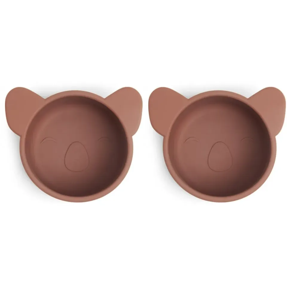 nuuroo Rosa snackskål Mahogany silikone 2 stk