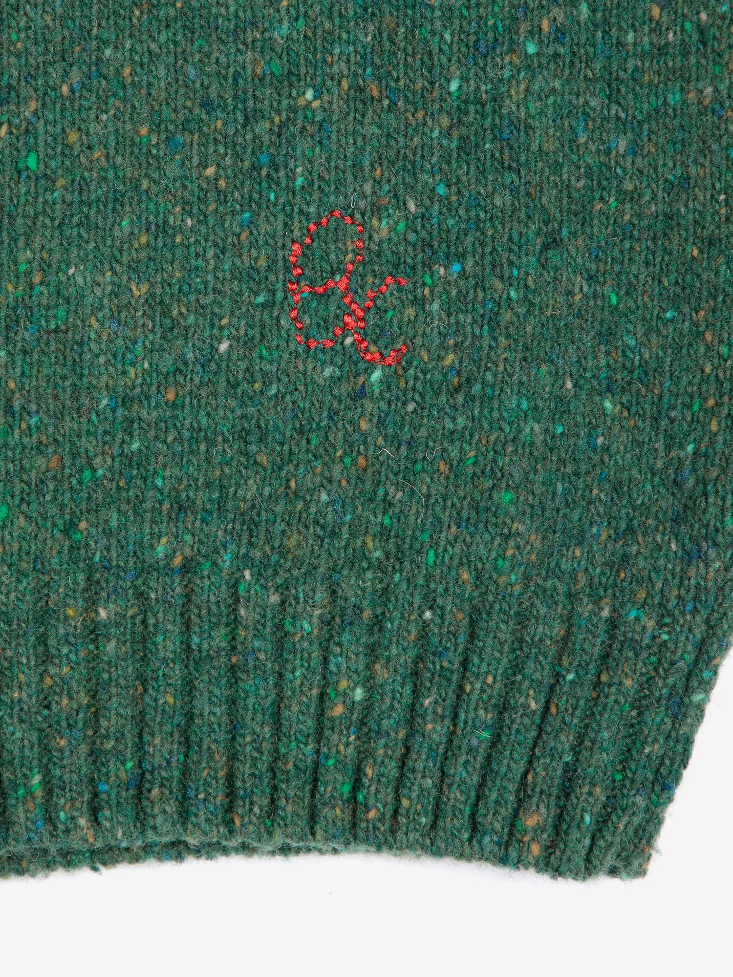 Bobo Choses Color Block Wool Blend Jumper striktrøje grøn