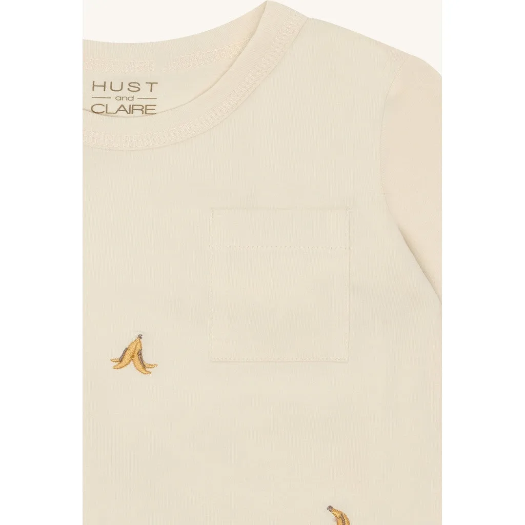 Hust & Claire August Bananas t-shirt Sandshell langærmet
