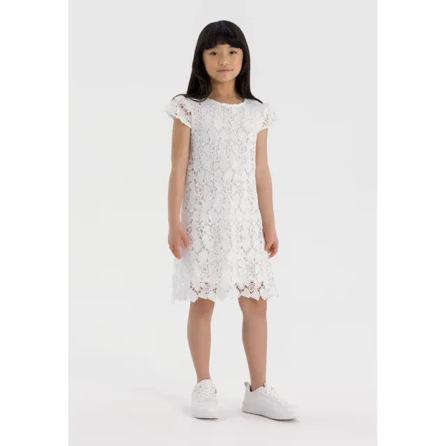 Minoti 42861 blondekjole hvid fest piger