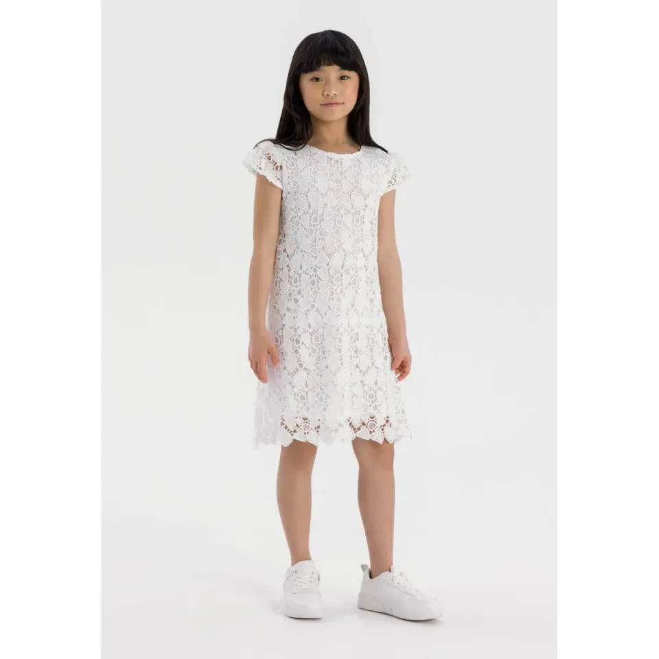 Minoti 42861 blondekjole hvid fest piger