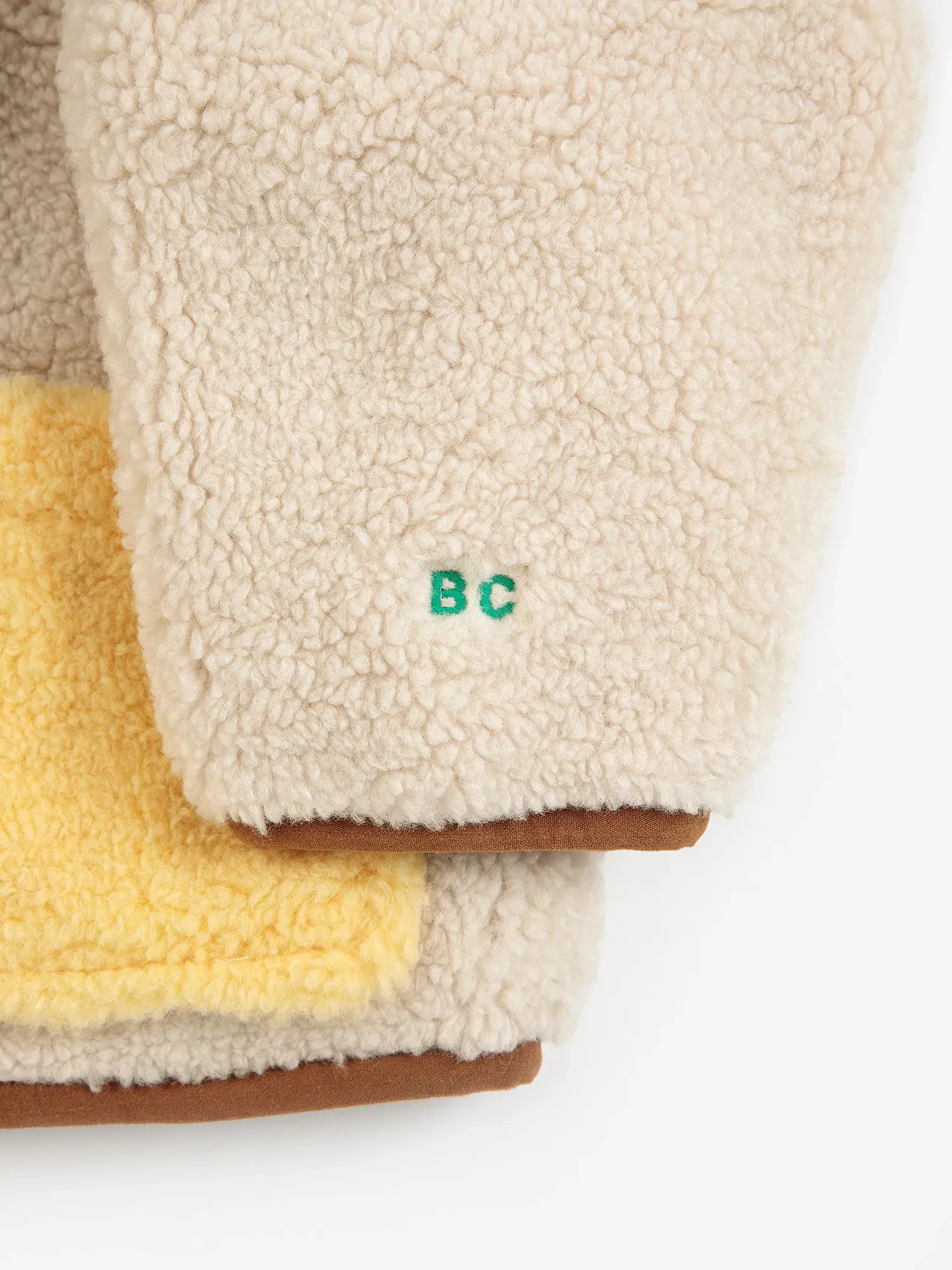 Bobo Choses Pixel Abduction sheepskin reversible jakke brun 6 mdr