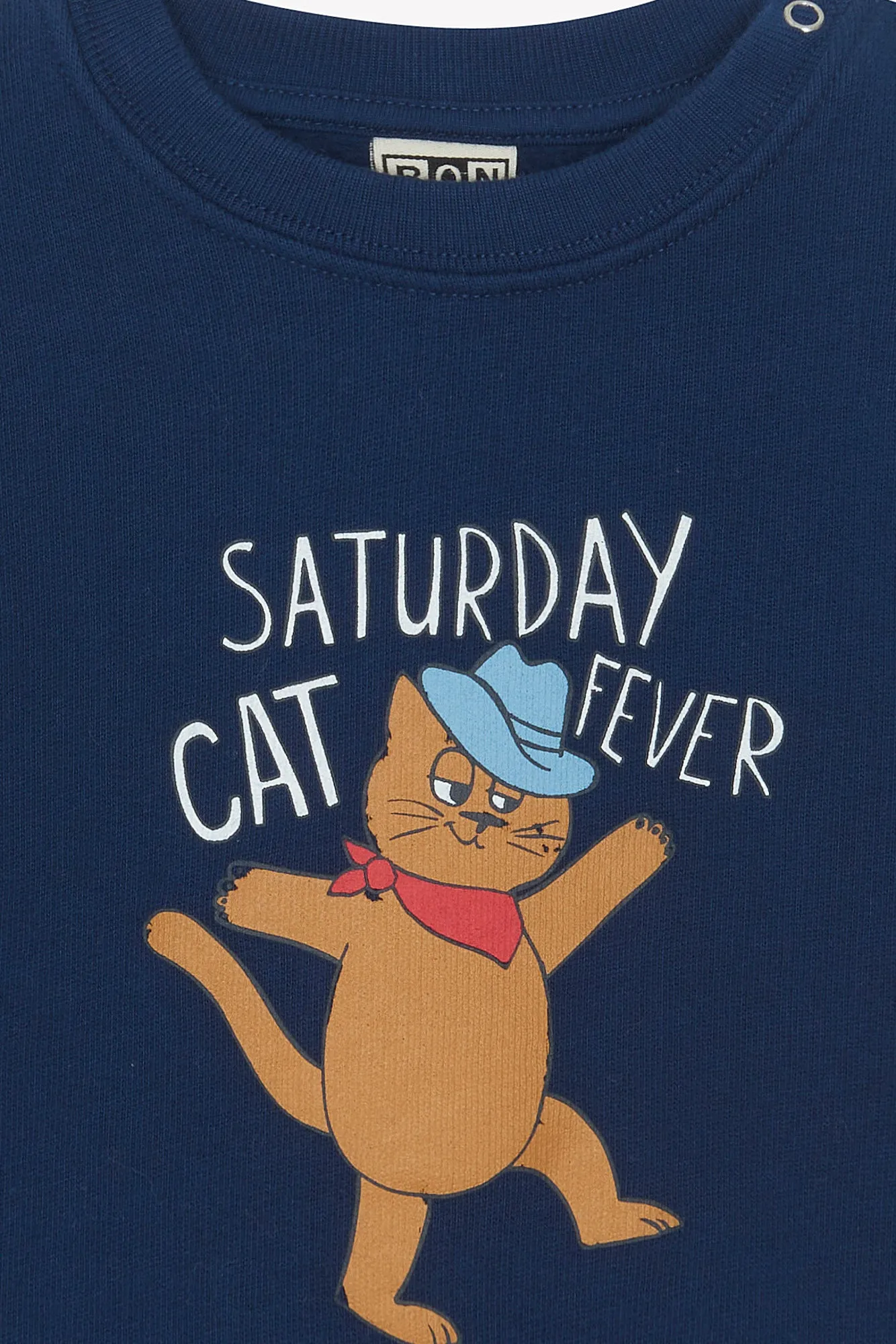 Bonton Smily Cat Fever sweatshirt blå 3M