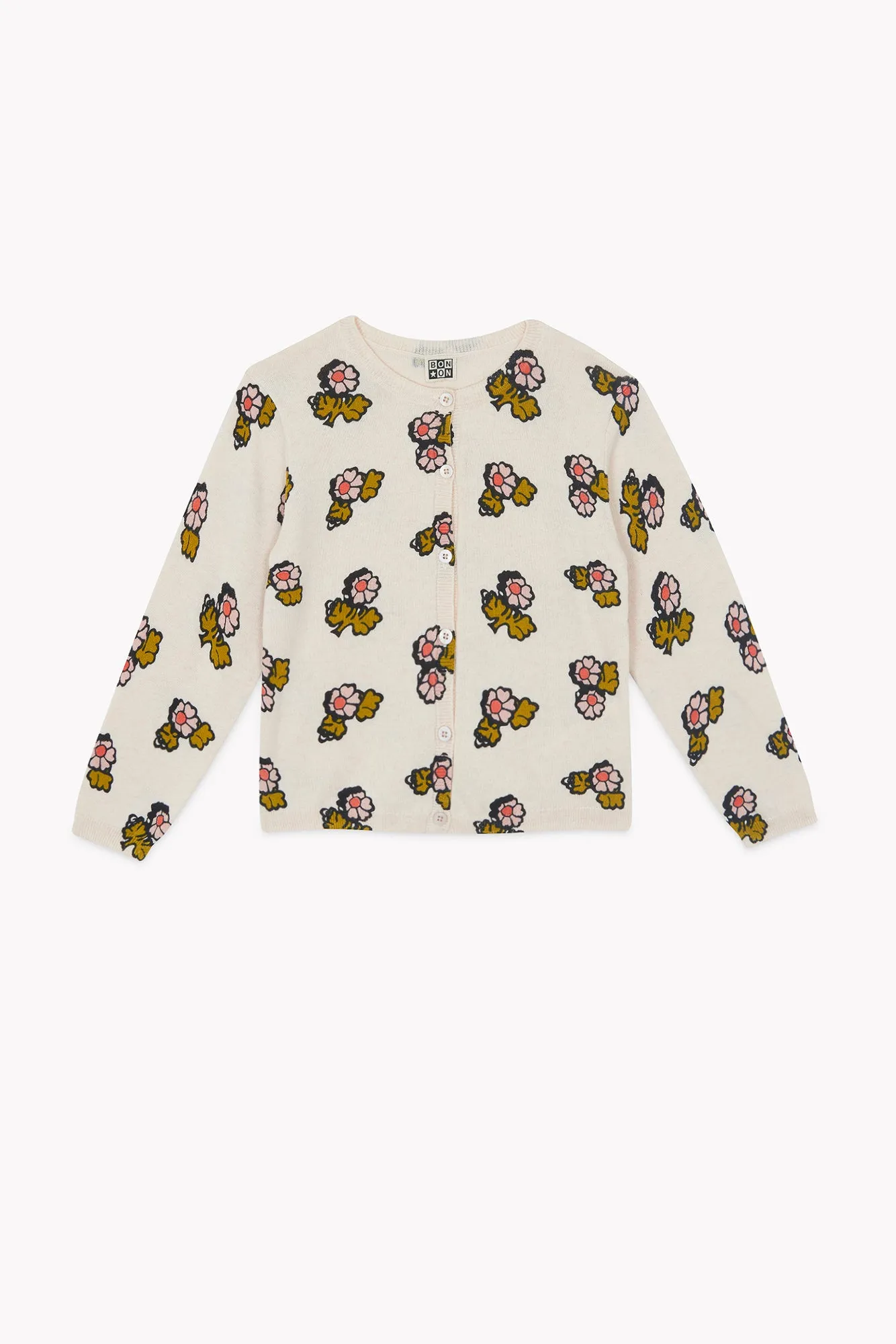 Bonton Lilou Print cardigan Fleur Faroe bomuld