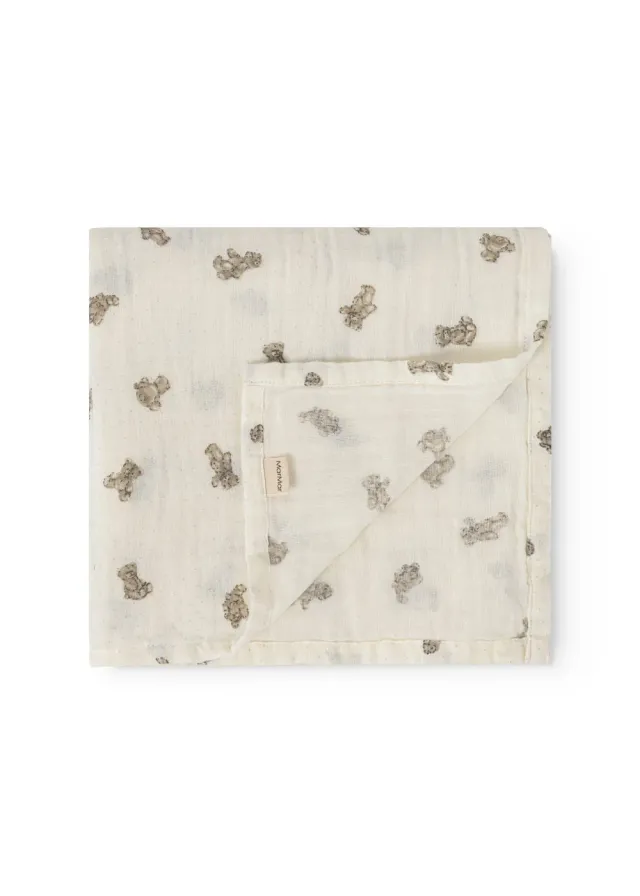 MarMar Swaddle svøb Teddybears 100x100 bomuld