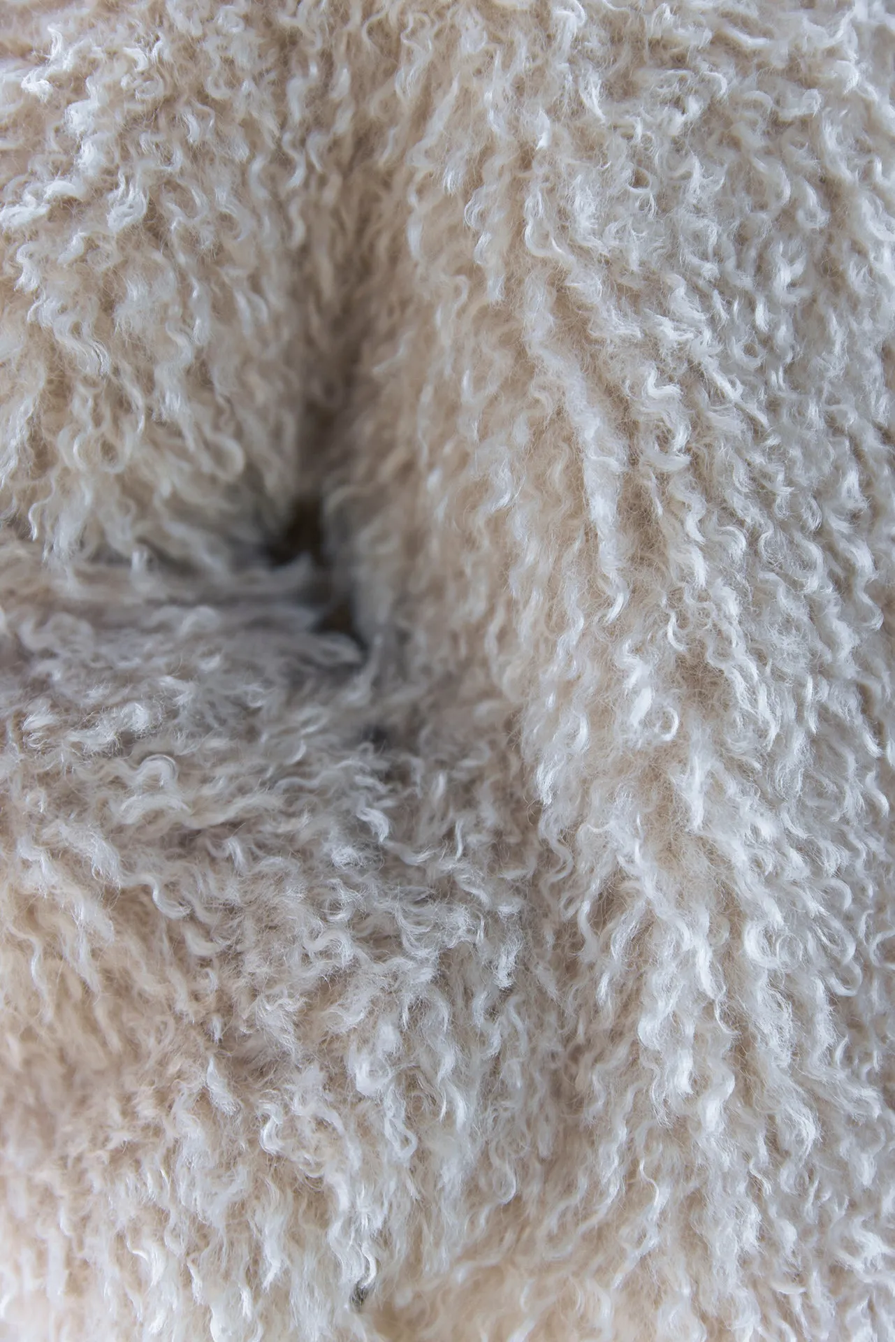 Bonton Mars frakke ecru 6A sherpa