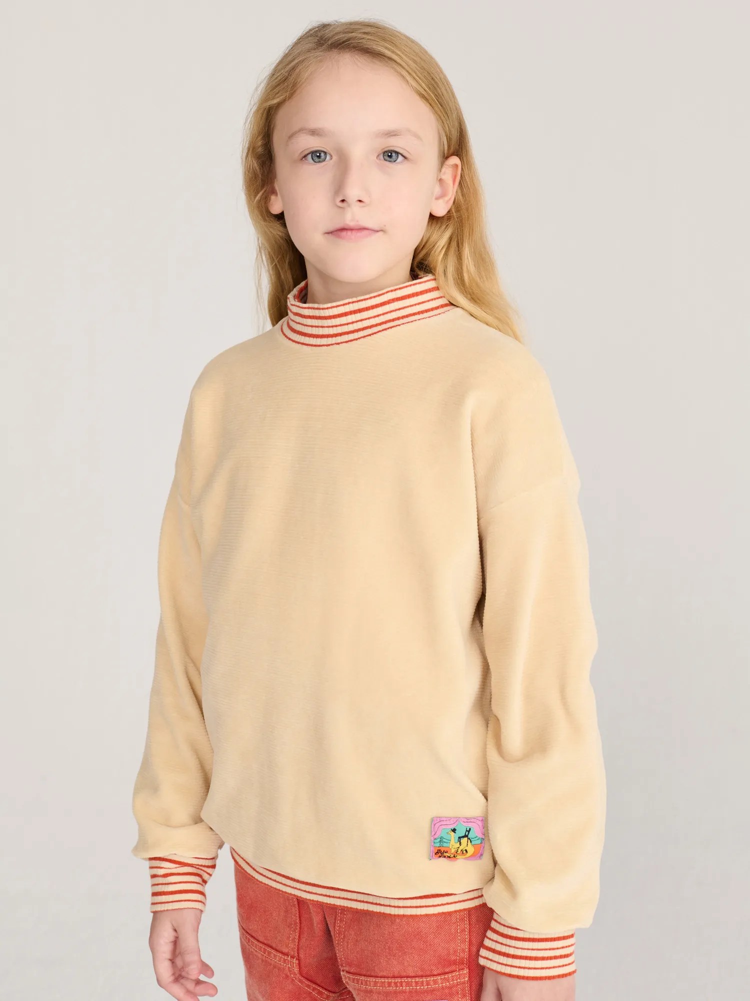Bobo Choses Taxi Saurus sweatshirt creme bomuld