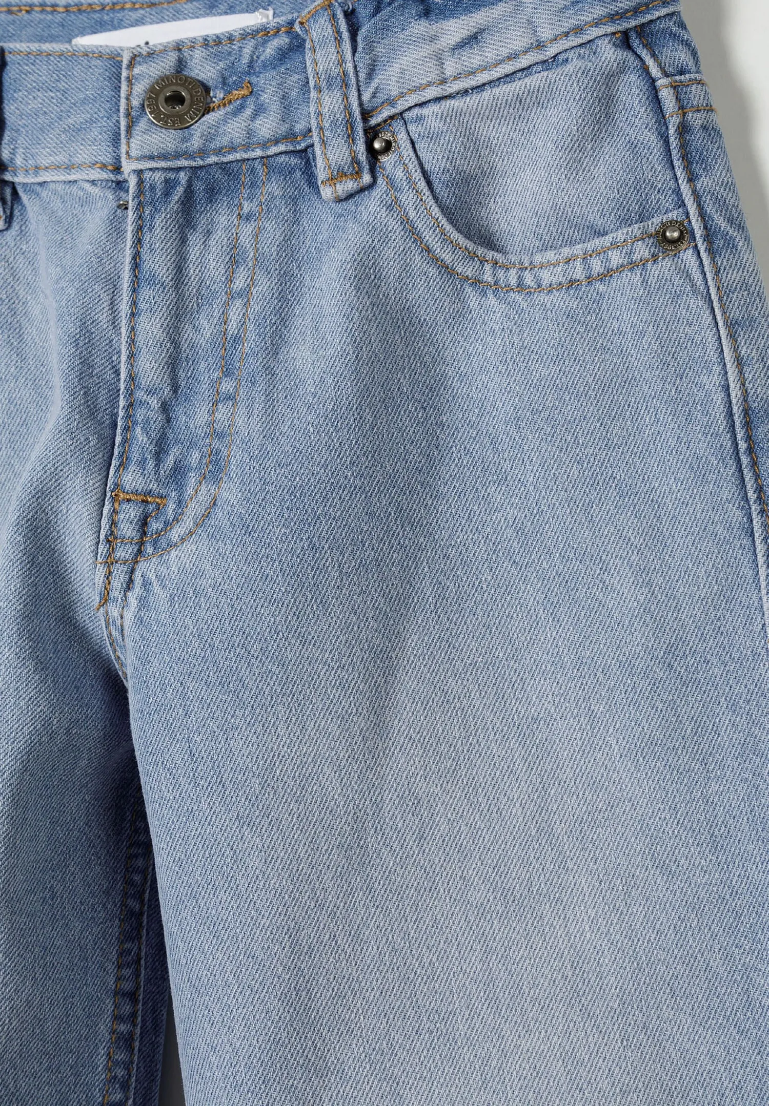 Minoti 43838 baggy jeans vidt ben lyseblå denim