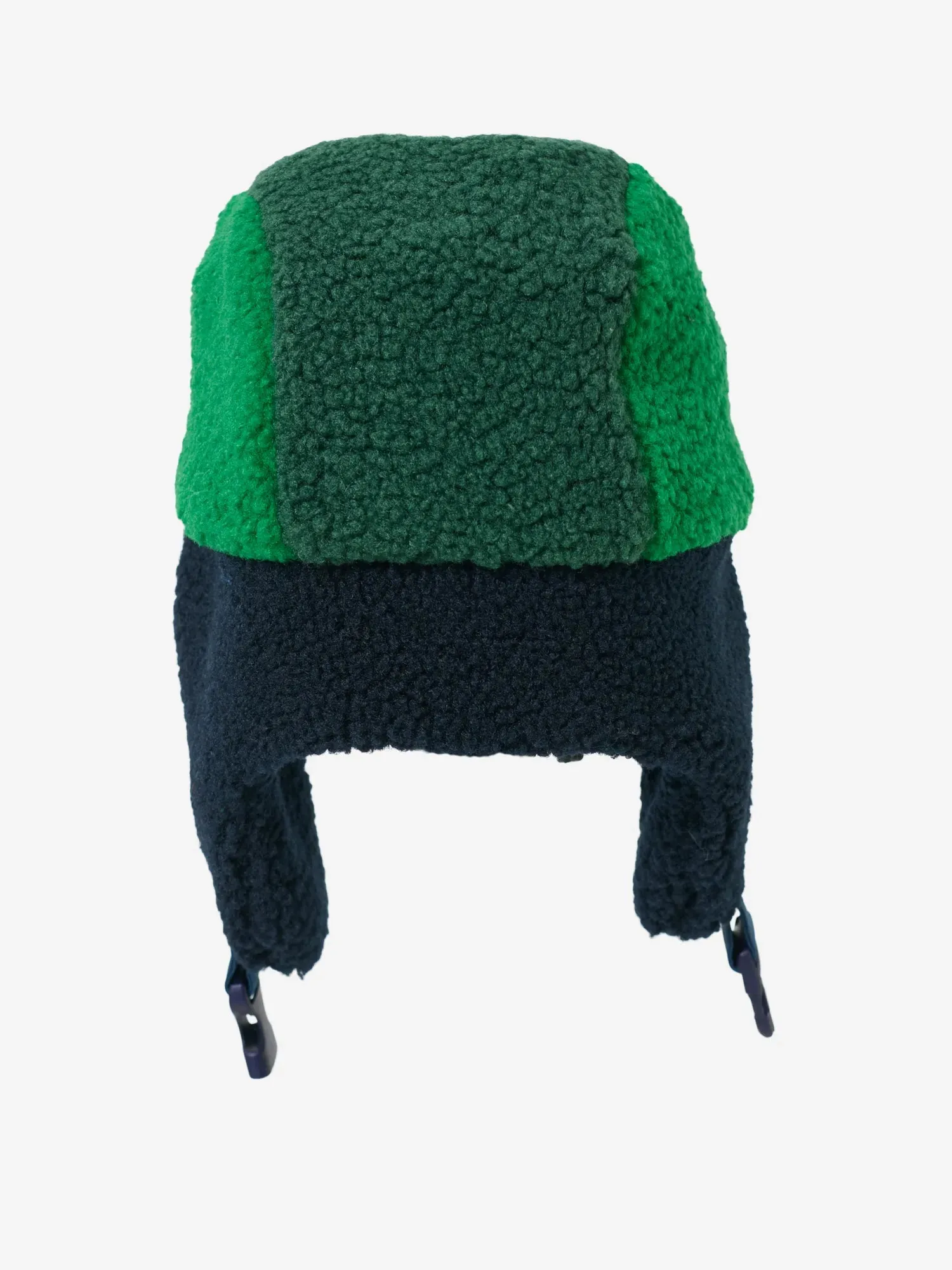 Bobo Choses All About Monsters color block sheepskin chapka navy HEAD52