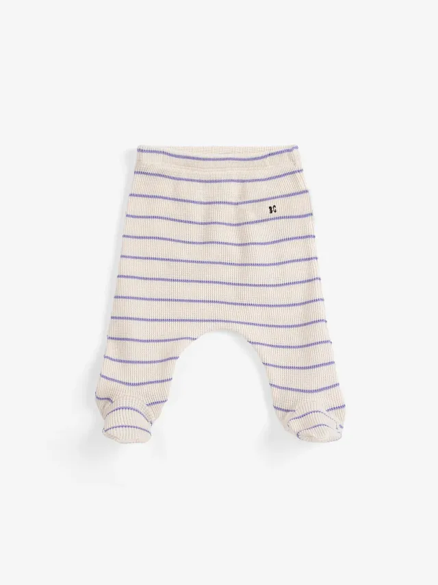 Bobo Choses Stripes leggings med fod 1 mdr offwhite