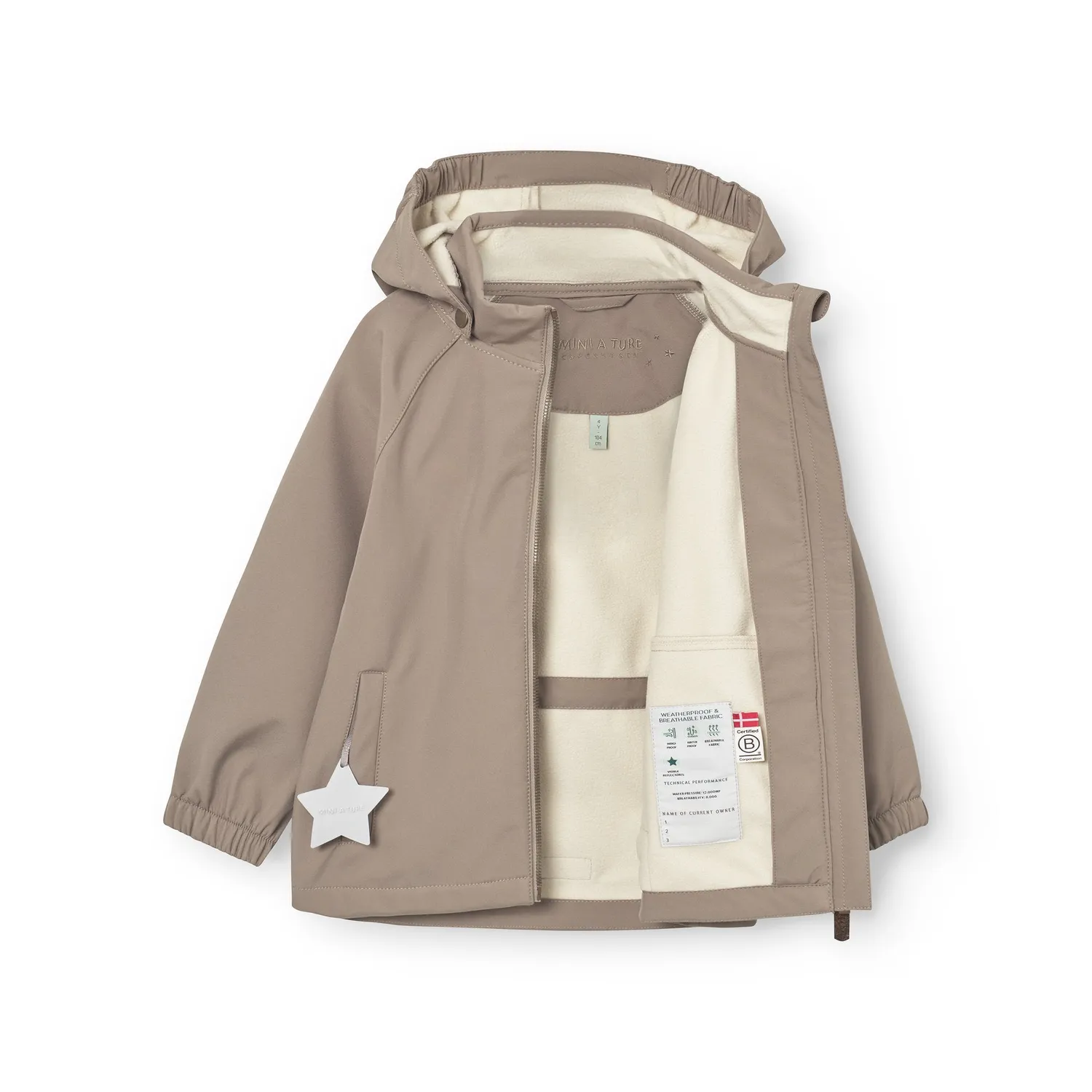 MINI A TURE Mataden softshell jakke Frosted mint vandafvisende