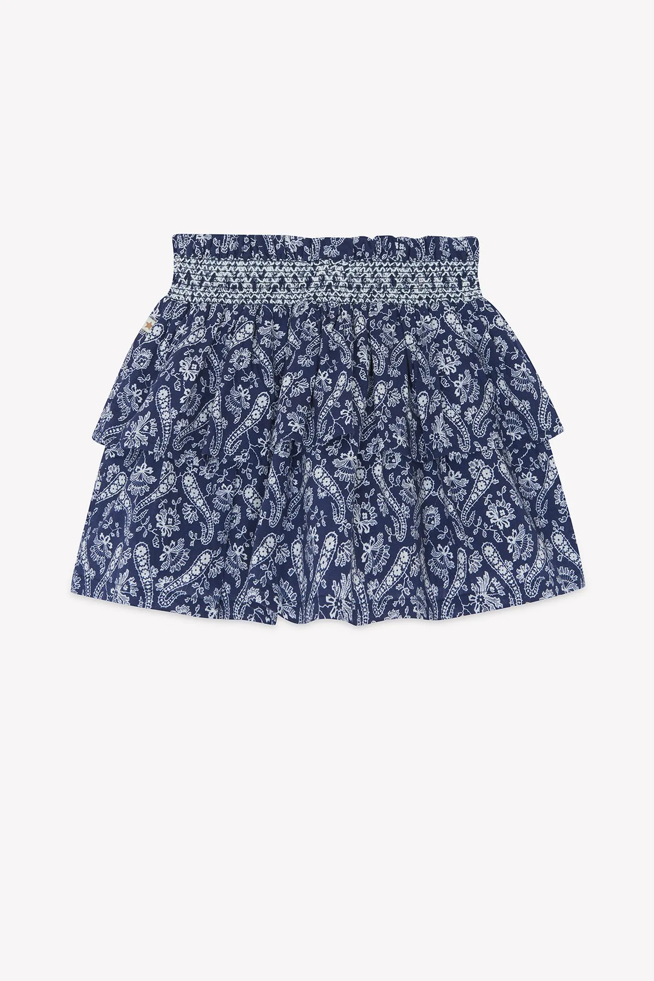 Bonton Bali nederdel blå bandana med flæser