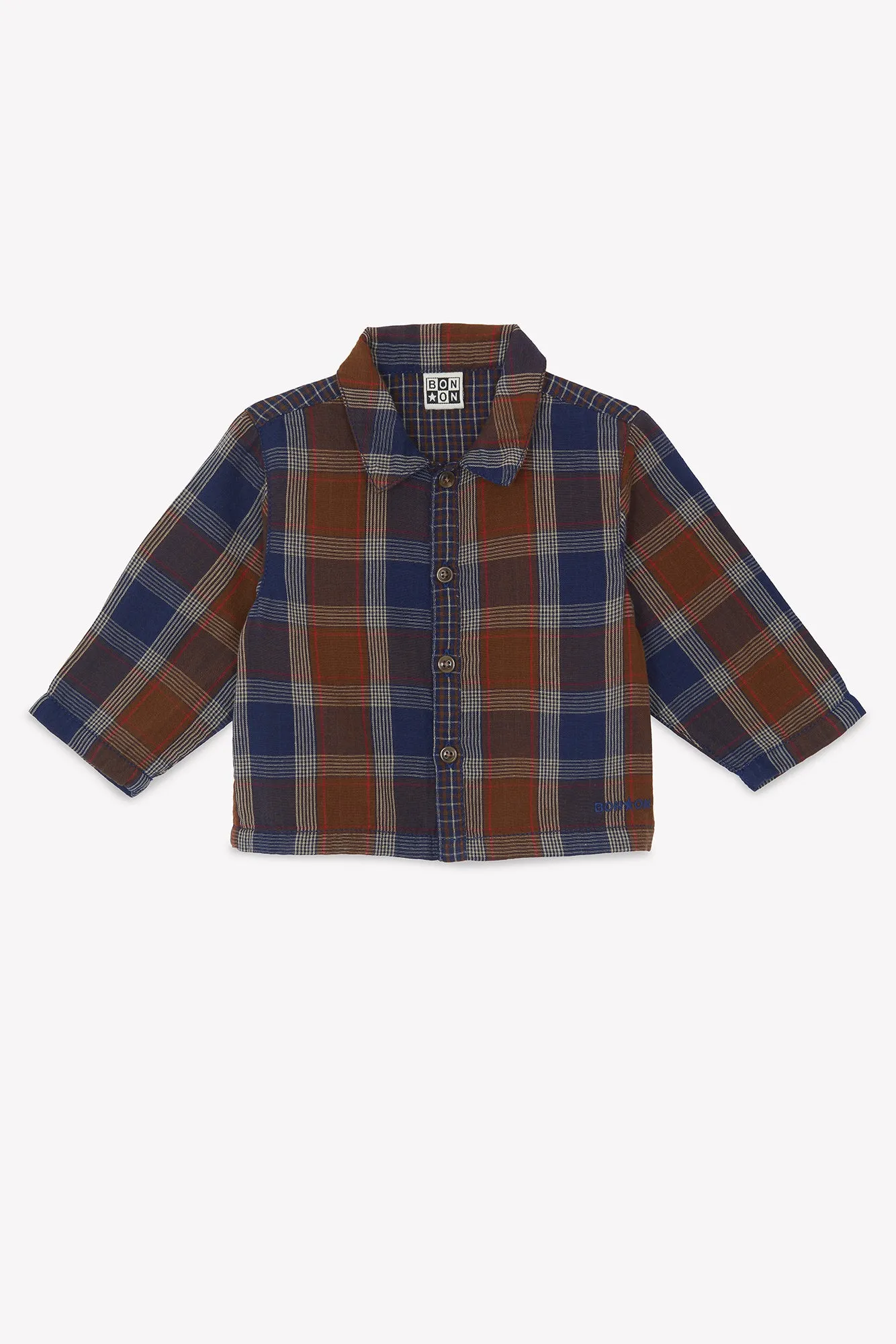 Bonton Mister Barn skjorte ternet bomuld