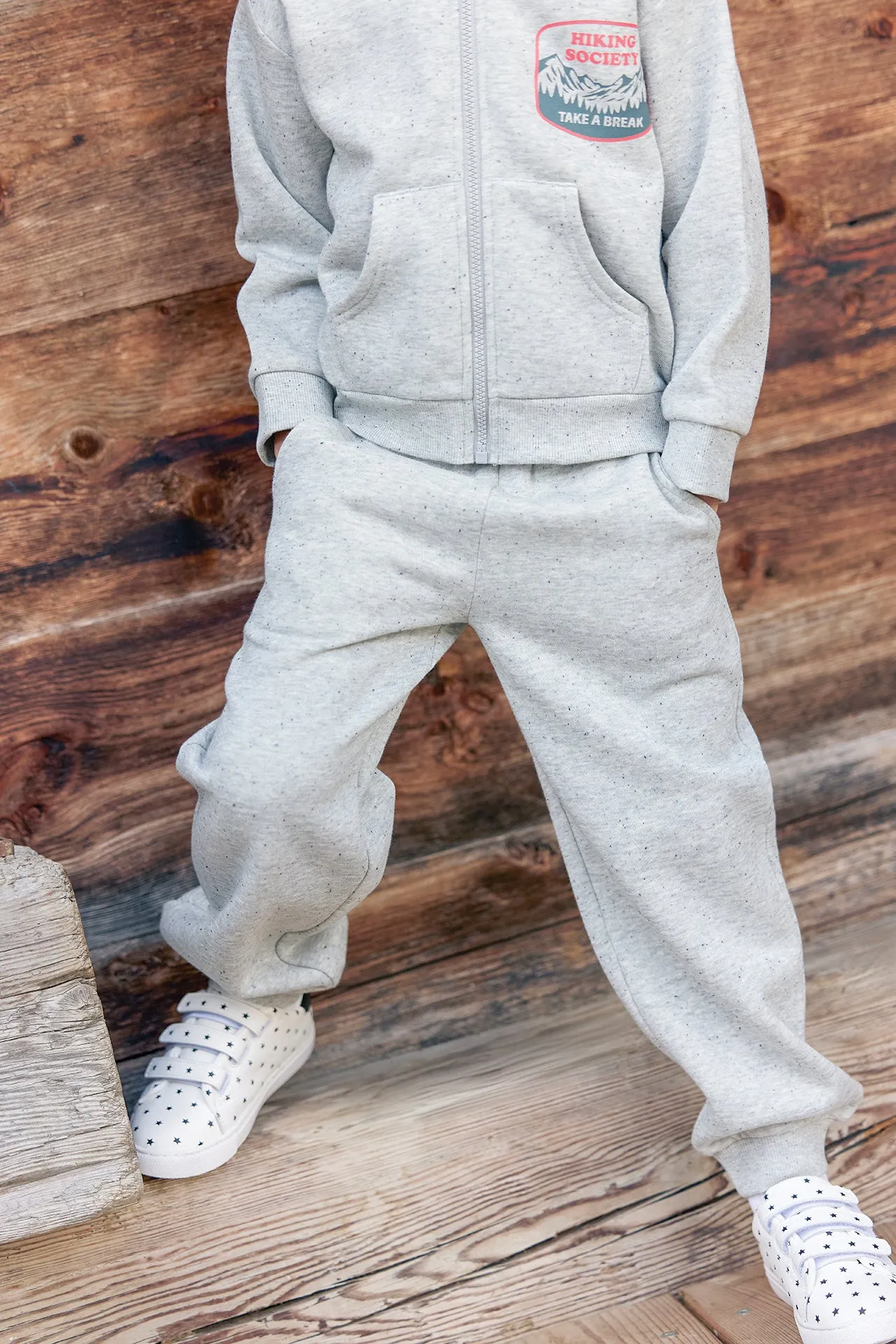 Bonton Lu sweatshirt grå lynlås 4-14A