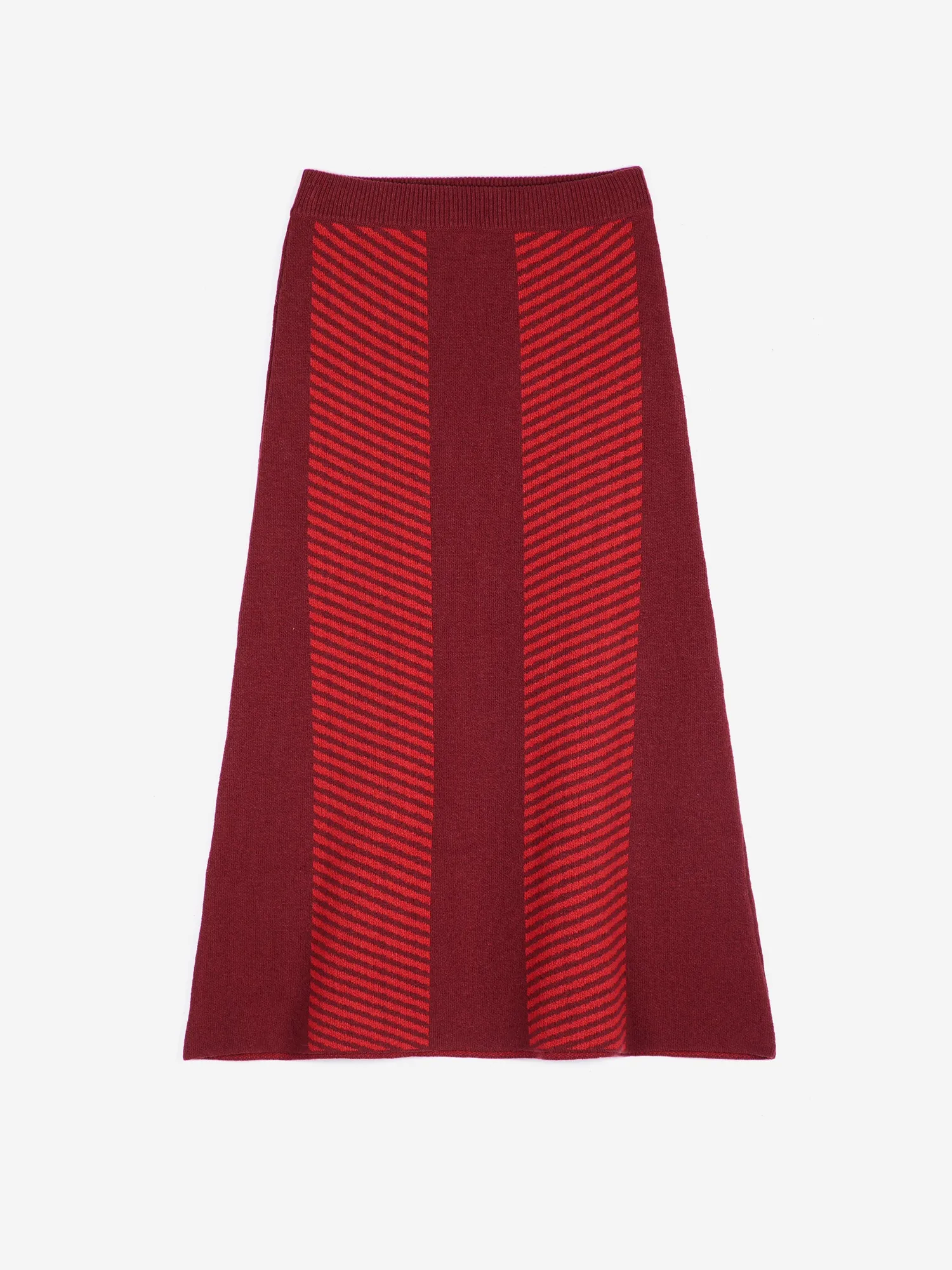 Bobo Choses All About Monsters Jacquard strik nederdel bordeaux str. S