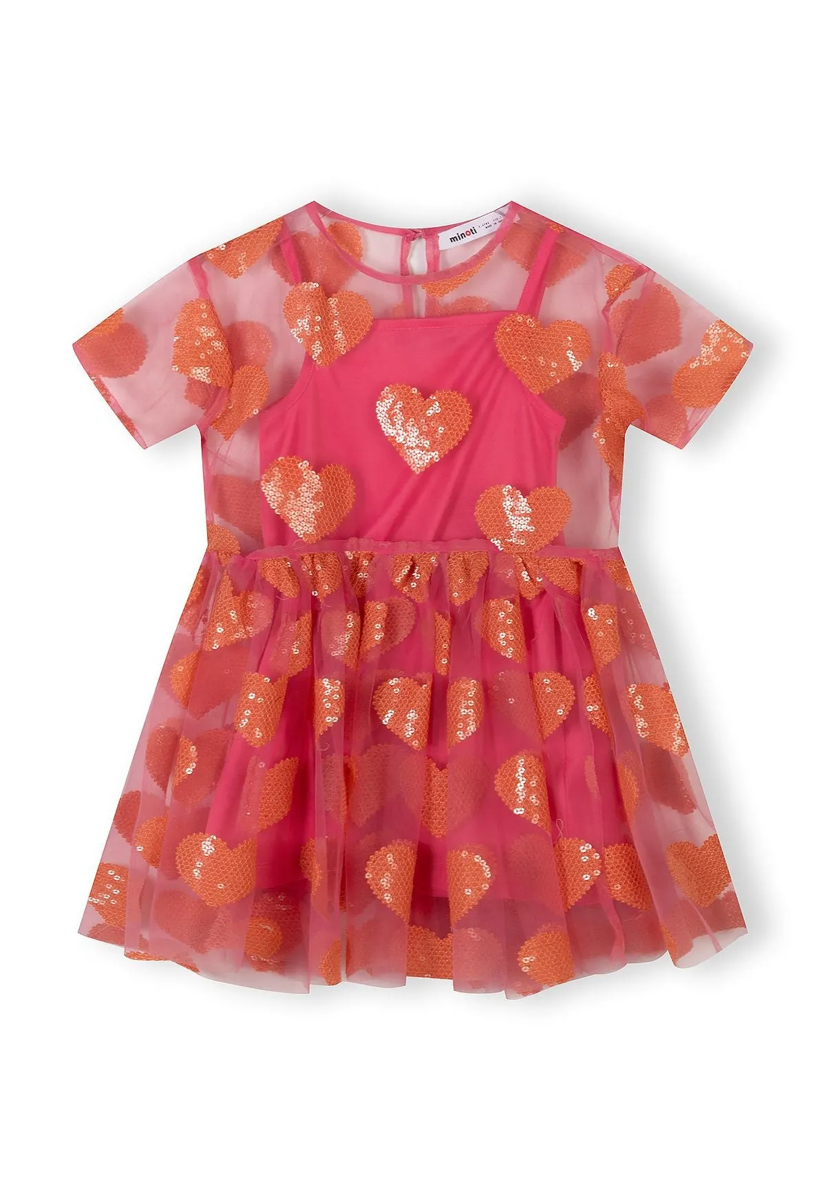 Minoti 44651 tylkjole pige rosa med hjerter