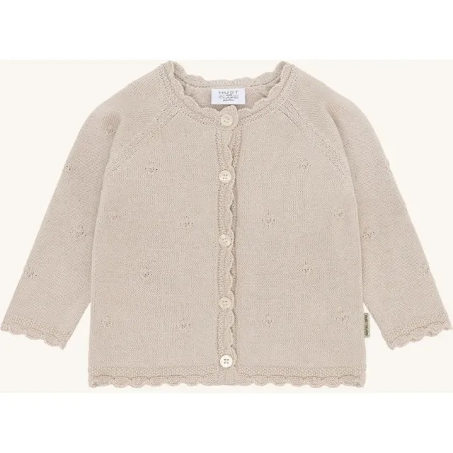 Hust & Claire HCCilja Pointelle cardigan Kit bomuld