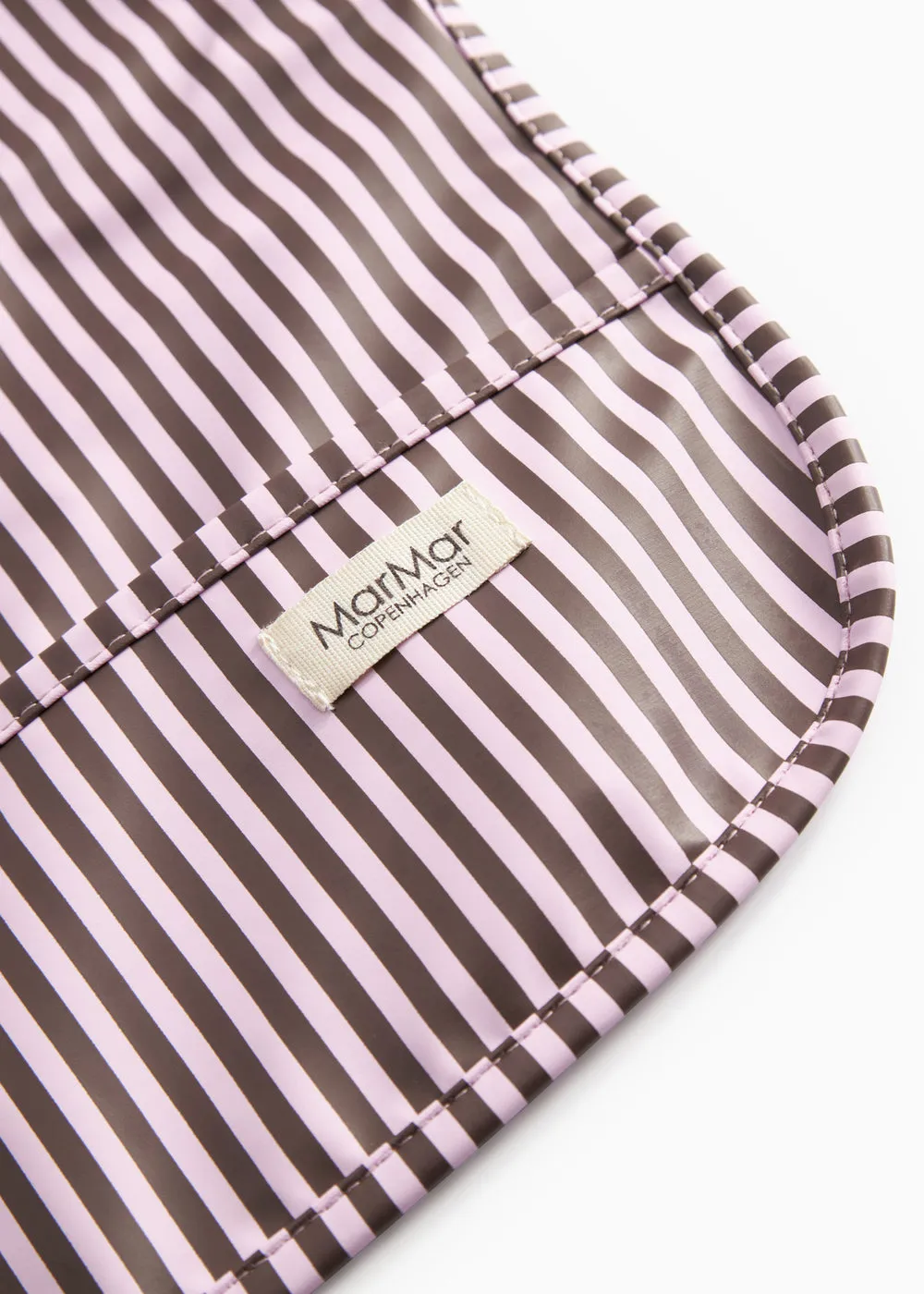 MarMar Apron LS spiseforklæde Pink Brown Stripes vandafvisende