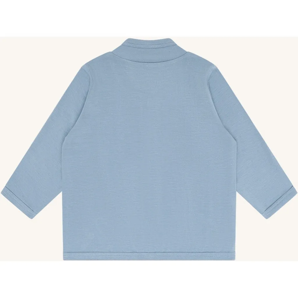 Hust & Claire Curd cardigan Light Blue bambus lynlås