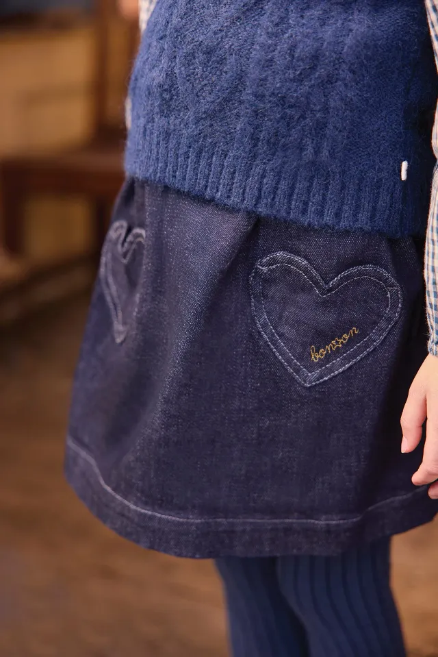 Bonton Douchka denim nederdel til børn blå