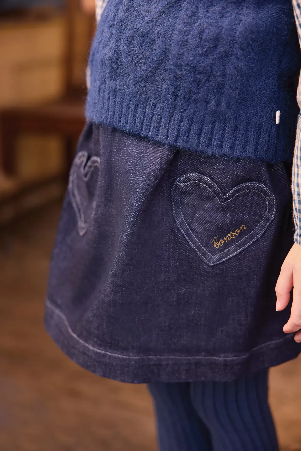 Bonton Douchka denim nederdel til børn blå