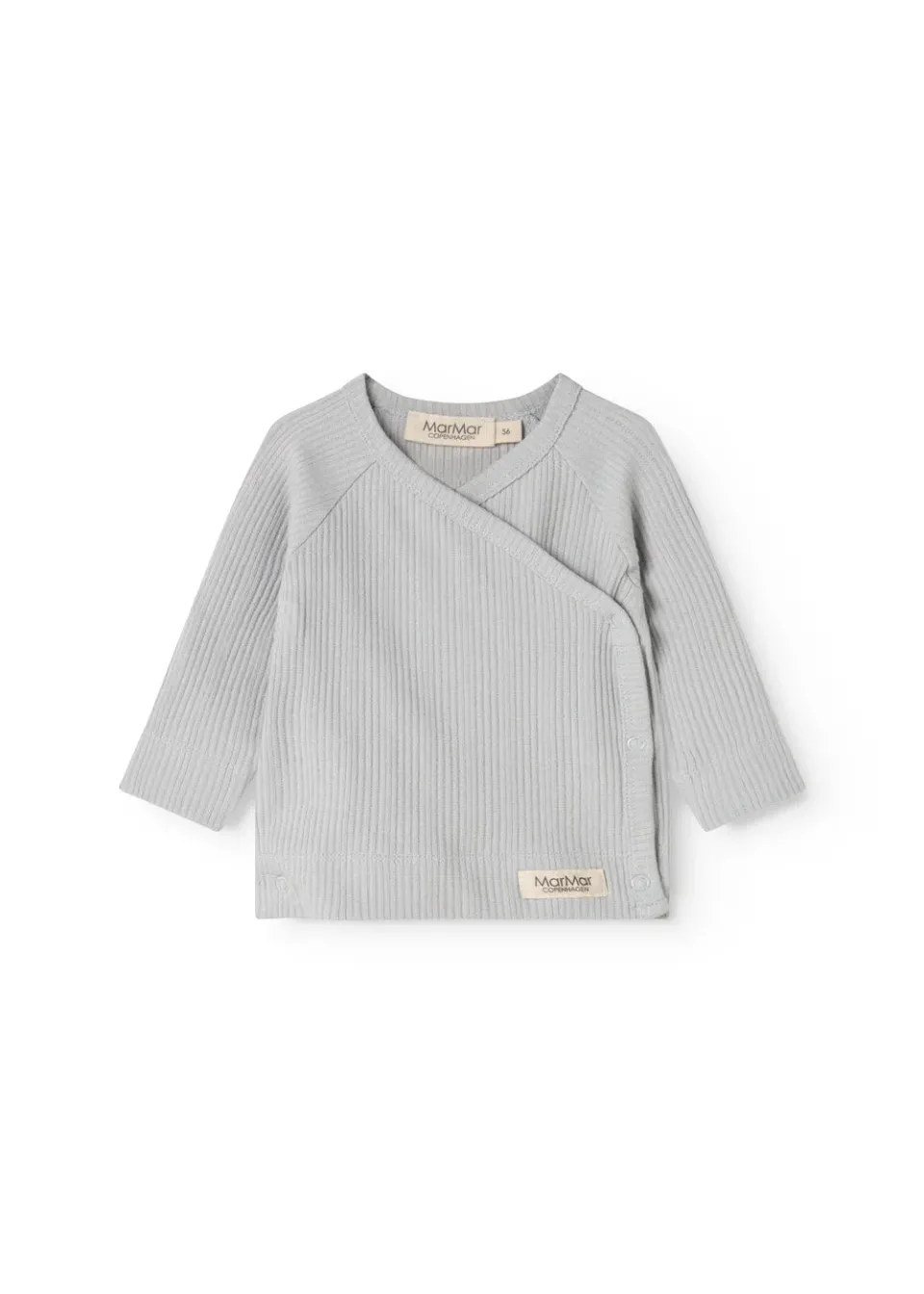 MarMar Tuti Wrap LS slå-om bluse Blue Haze modal