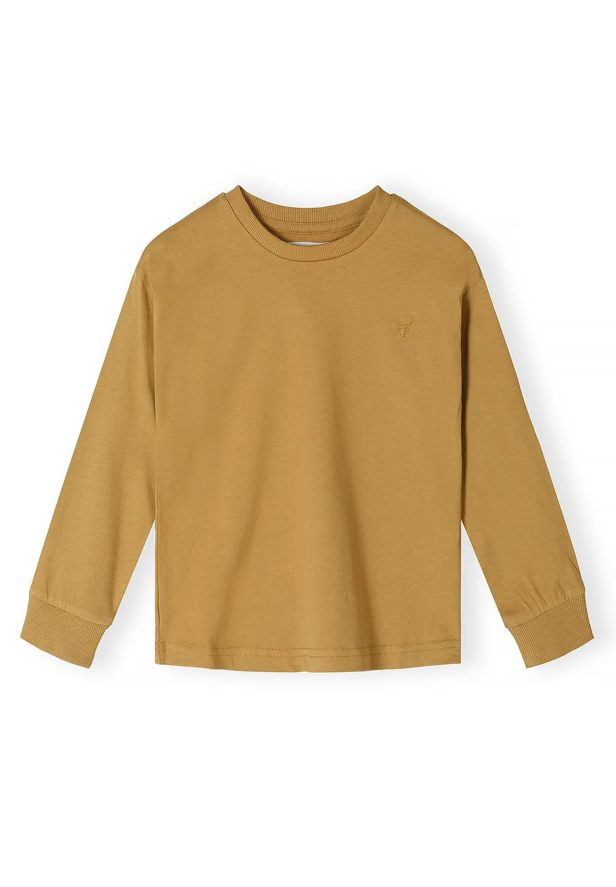 Minoti langærmet t-shirt 5-pak hjort broderi