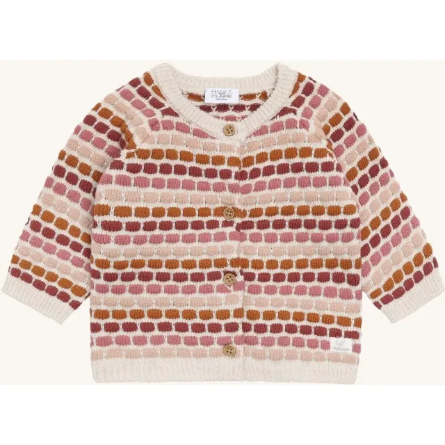 Hust & Claire HCCall dot cardigan dry rose øko baby