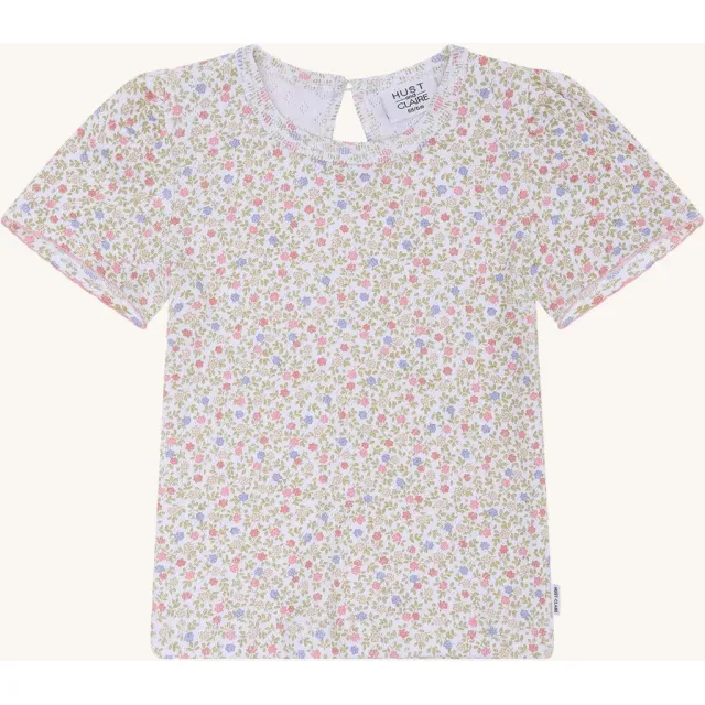 Hust & Claire HCAlma Blooming t-shirt hvid økologisk