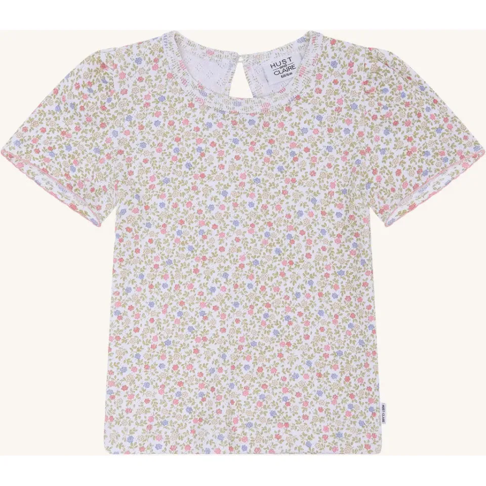 Hust & Claire HCAlma Blooming t-shirt hvid økologisk
