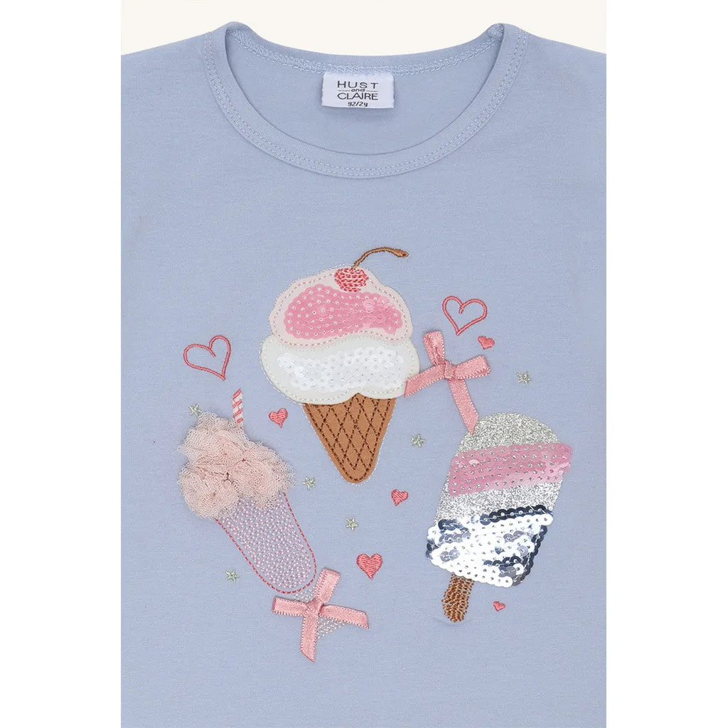 Hust & Claire HCAlma T-shirt Zen Blue isprint