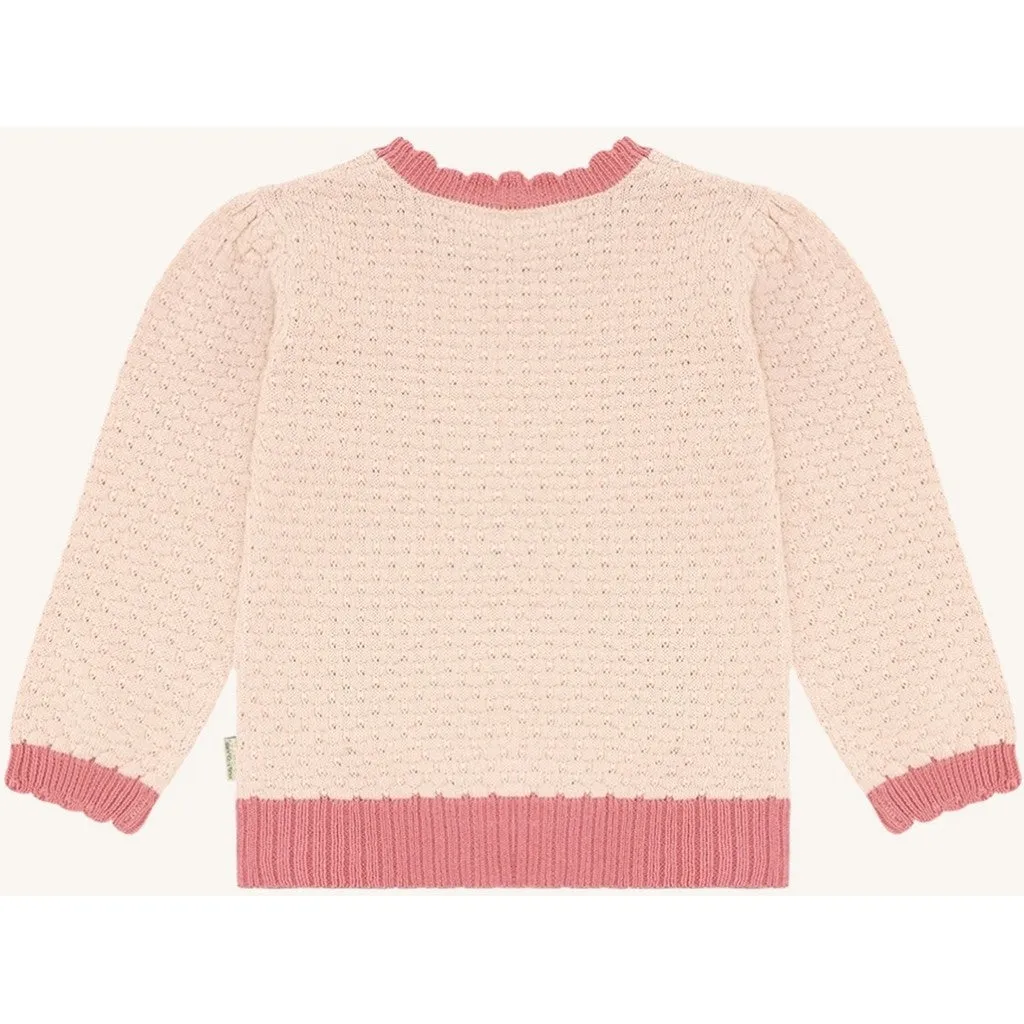 Hust & Claire HCPippa Flower pullover Quartz økologisk bomuld