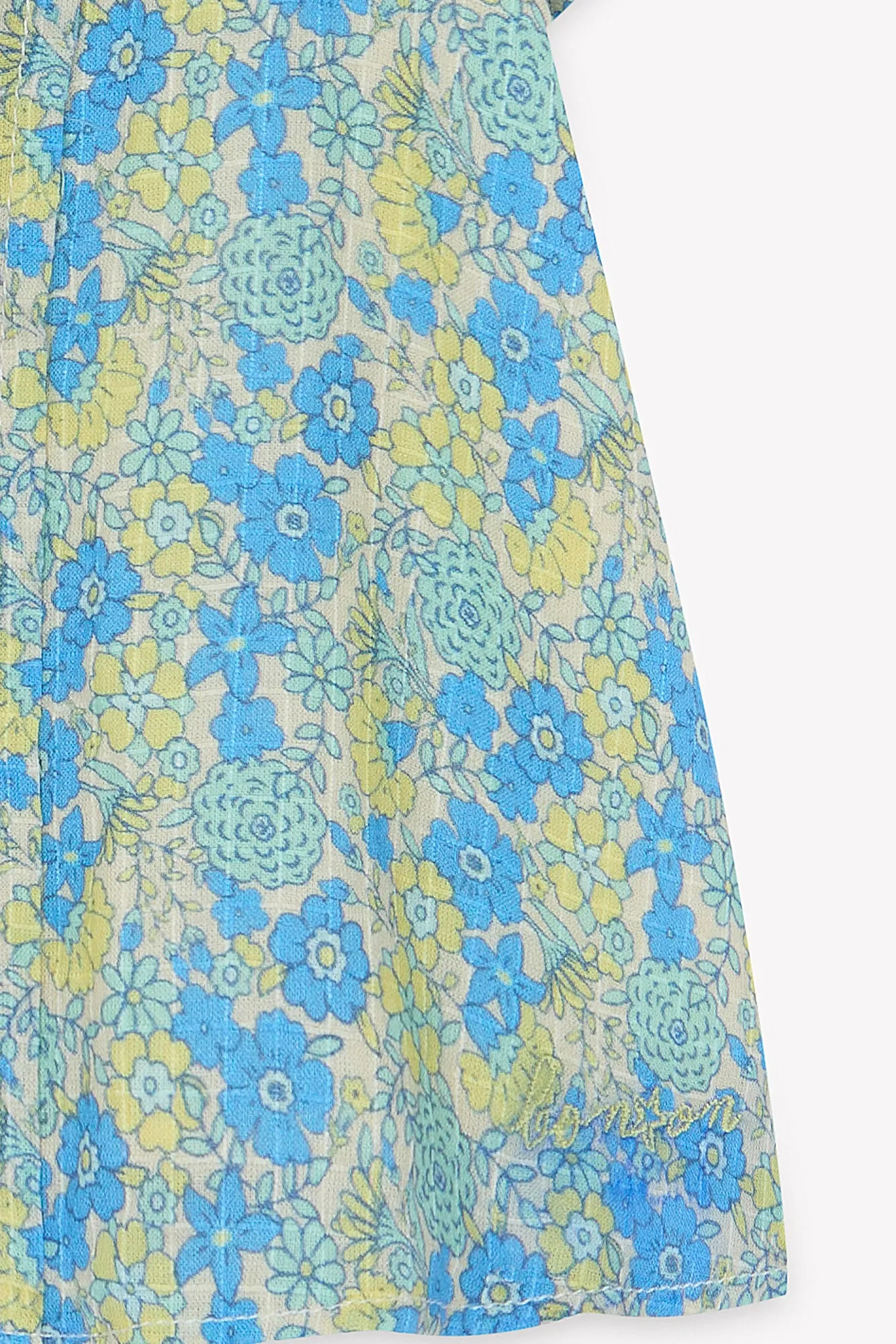Bonton Nancy Fleurs Vintage Bleu bluse bomuld