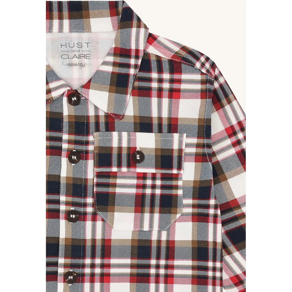 Hust & Claire HCRavn Fall Check skjorte warm red