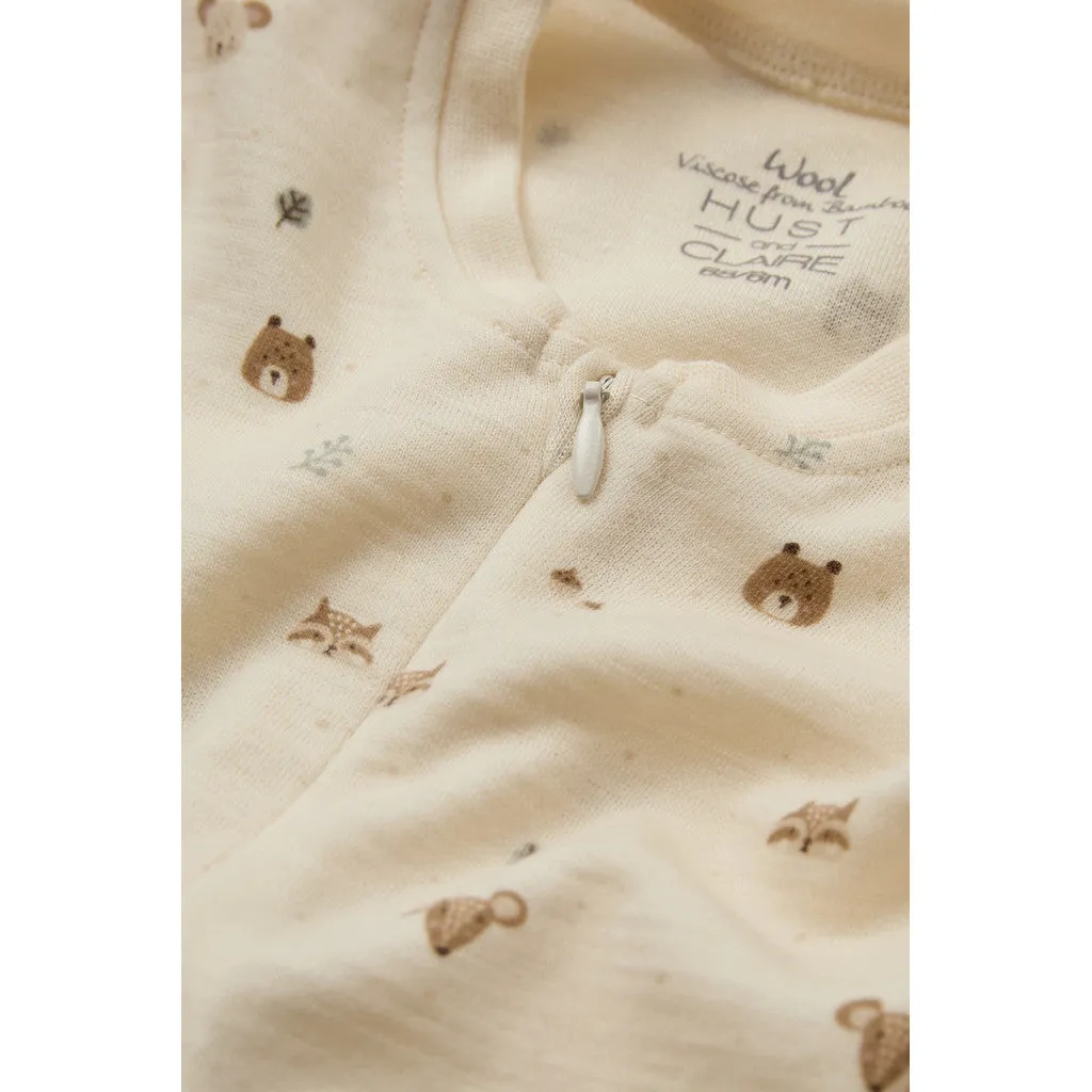 Hust & Claire Manu Forest natdragt Off White uld