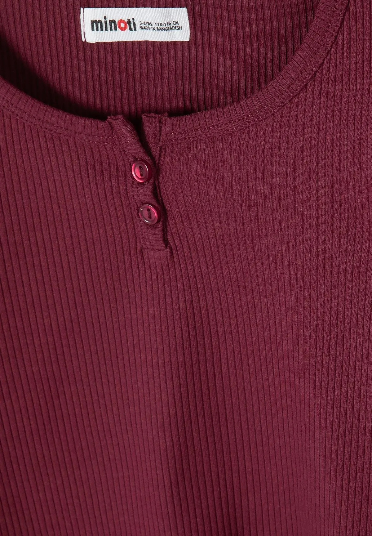 Minoti 45643 t-shirts piger 3-pak rib med knapper