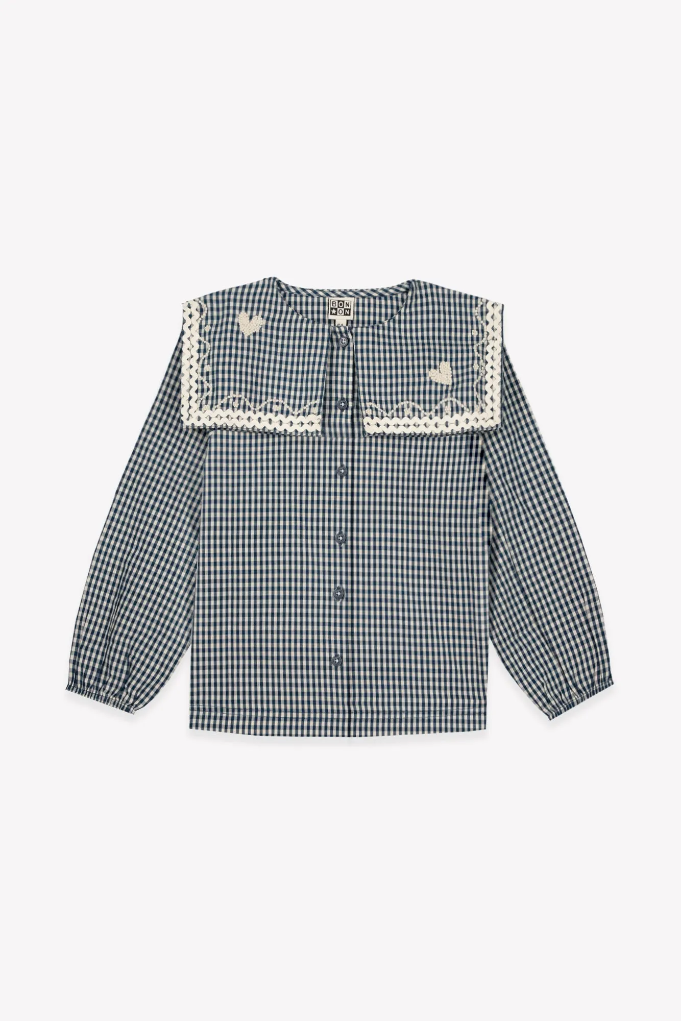 Bonton Pioupiou skjorte vichy bomuld ternet