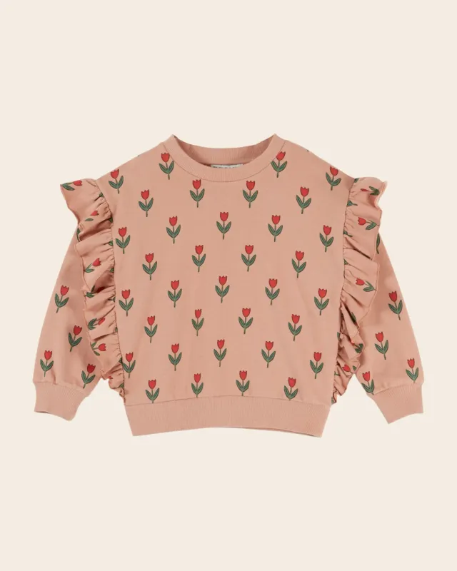Emile et Ida Soliflore sweatshirt rosa tulipan