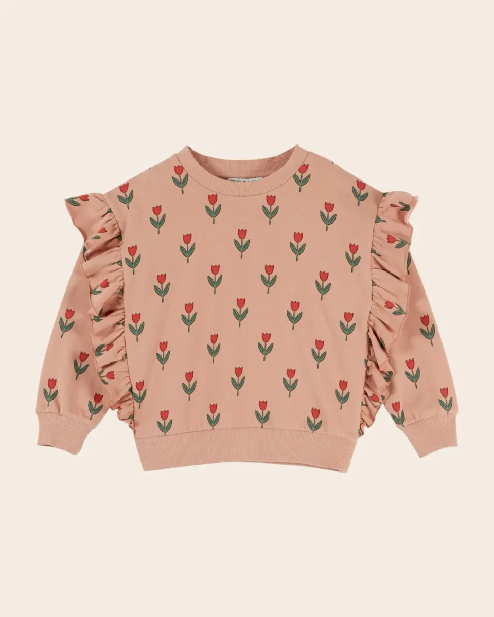 Emile et Ida Soliflore sweatshirt rosa tulipan